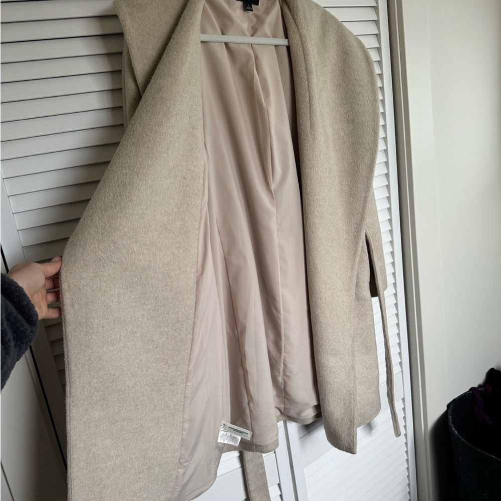 Ann Taylor Wool Shawl Collar Wrap Coat | Small - Picture 7 of 10